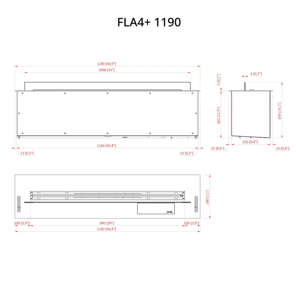 FLA4+ 1190 – Automatisk bioetanolbrenner