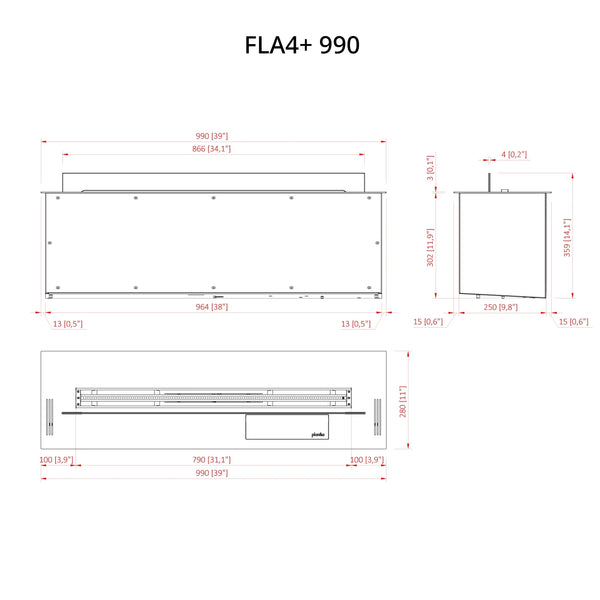 FLA4+ 990 – Automatisk bioetanolbrenner