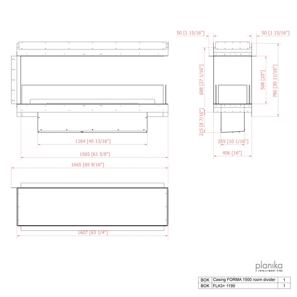 Forma 1500 – Innebygd biopeis – Romdeler