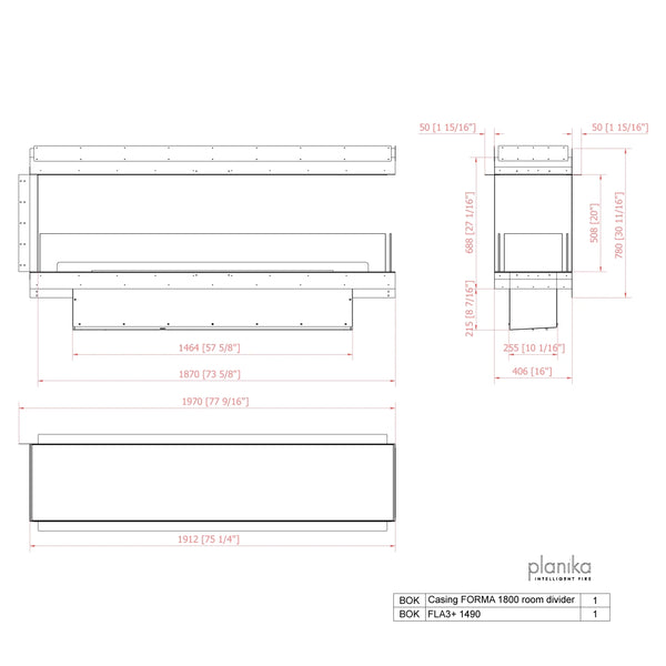 Forma 1800 – Innebygd biopeis – Romdeler