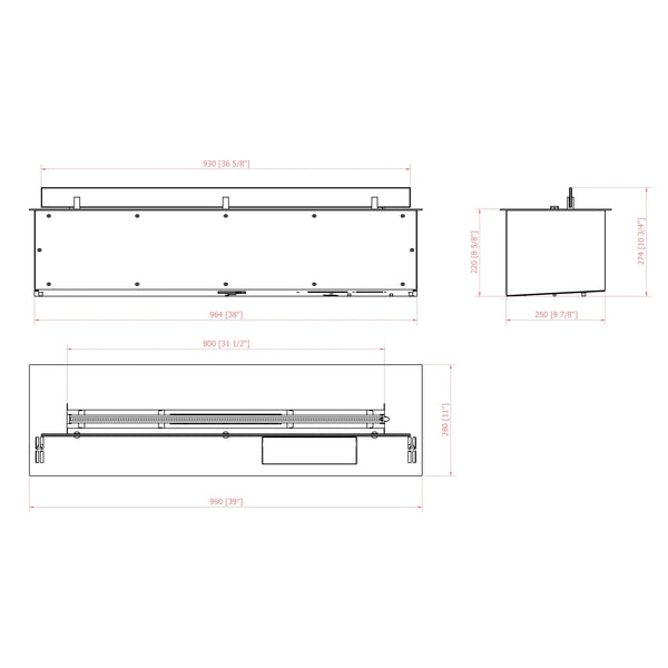 Prime Fire 2.0 990 – Automatisk bioetanolbrenner