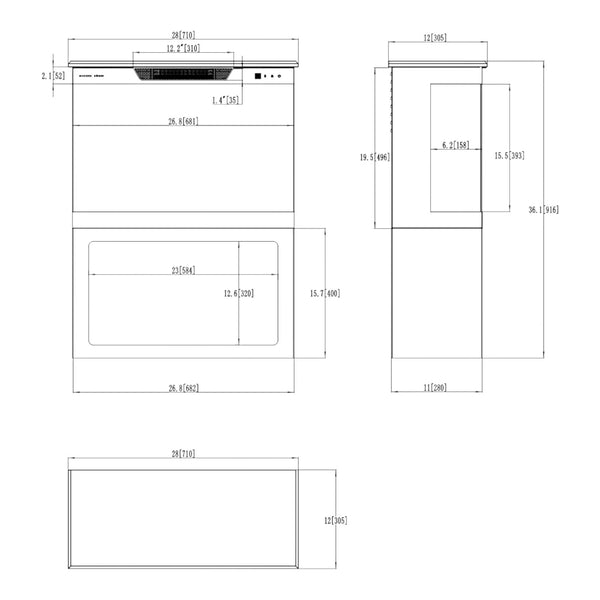 Tower + stativ 71 cm – Elektrisk peis