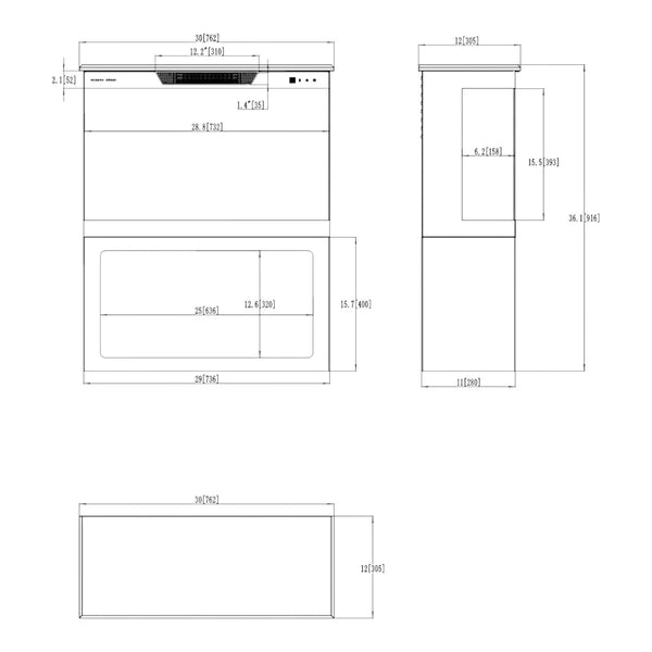 Tower + stativ 76 cm – Elektrisk peis