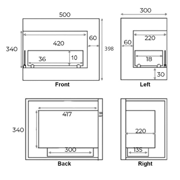 Hjørnebiopeis – Venstre – 50 cm