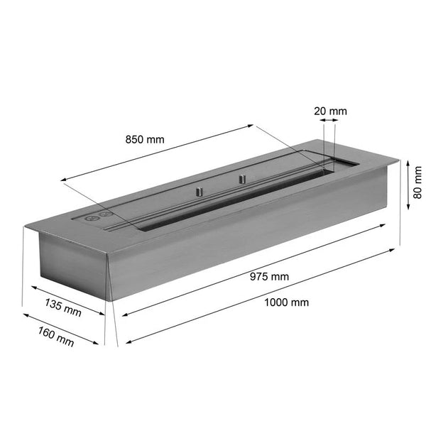 Utendørs brenner – 5 liter – 100 cm