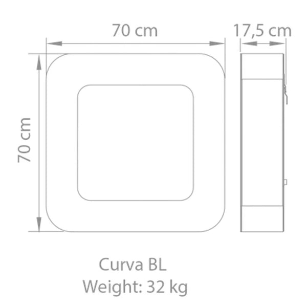 Curva BL vegghengt biopeis – Hvit