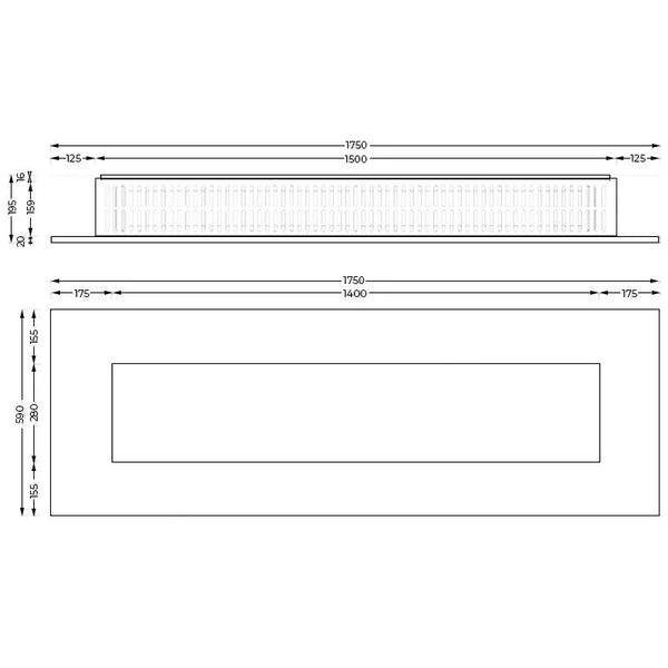Nero 1750 – Vegghengt – Svart