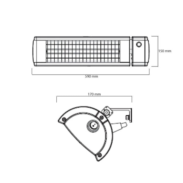 HEAT1 ECO High-Line – 2000W – Hvit