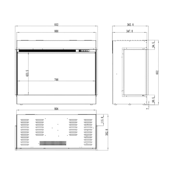 Superb 3D – Innebygd Elektrisk peis
