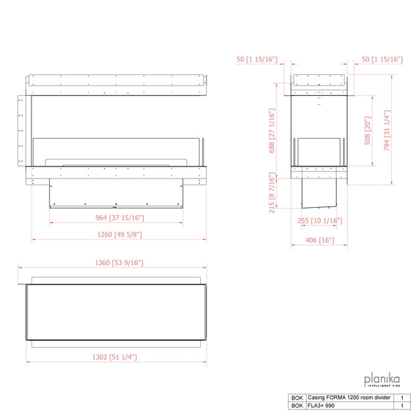 Forma 1200 – Innebygd biopeis – Romdeler