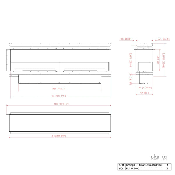 Forma 2300 – Innebygd biopeis – Romdeler