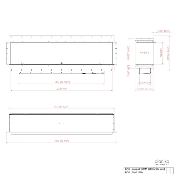 Forma 2300 – Innebygd biopeis – Ensidig
