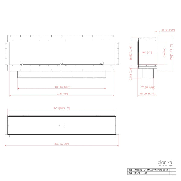 Forma 2300 – Innebygd biopeis – Ensidig