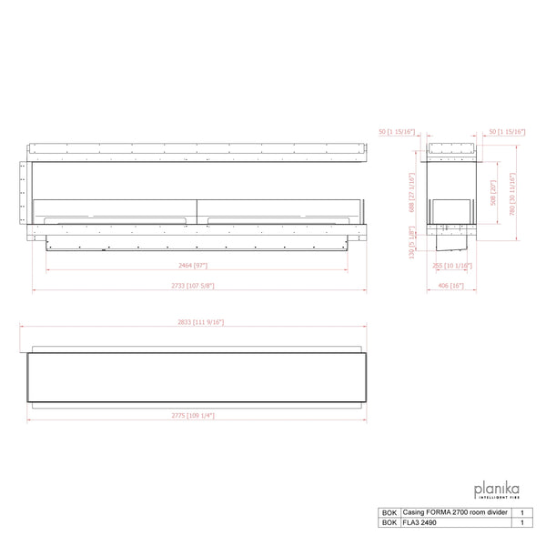 Forma 2700 – Innebygd biopeis – Romdeler