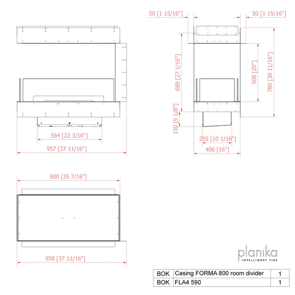 Forma 800 – Innebygd biopeis – Romdeler
