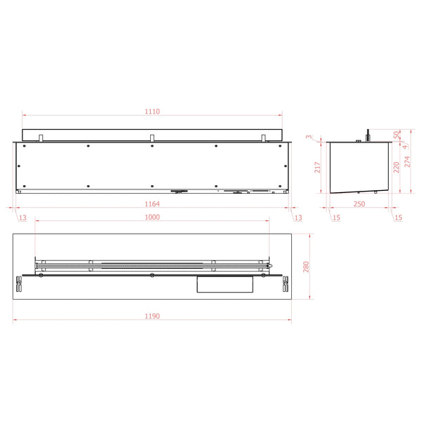 Prime Fire 2.0 1190 – Automatisk bioetanolbrenner
