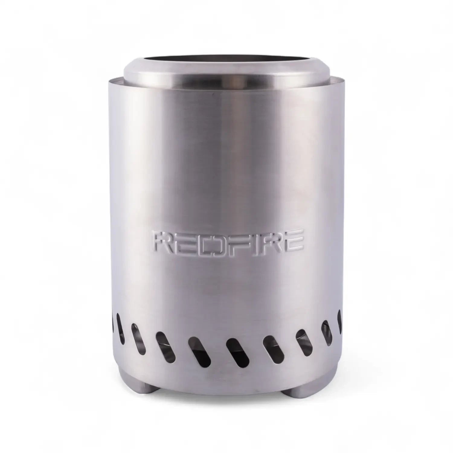 Medium Volcano tabletop fire pit in stainless steel with clean flame