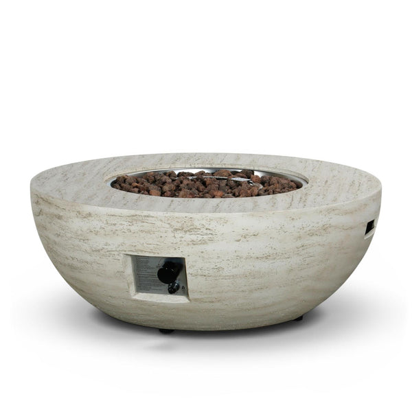 Estate Bowl 92 Travertine – Rund gasspeisbord