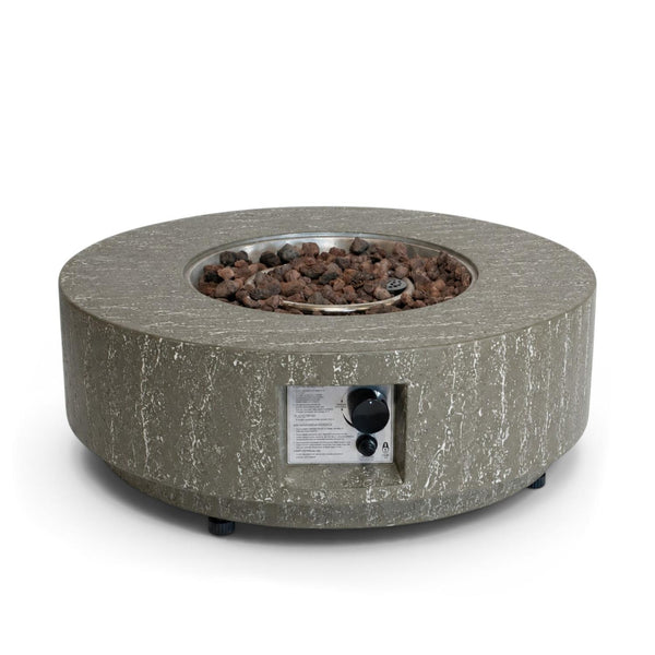 Estate Round 76 Dark Travertine – Rund gasspeisbord