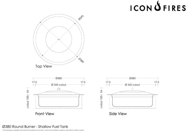 Icon Rund Brenner – 38 cm