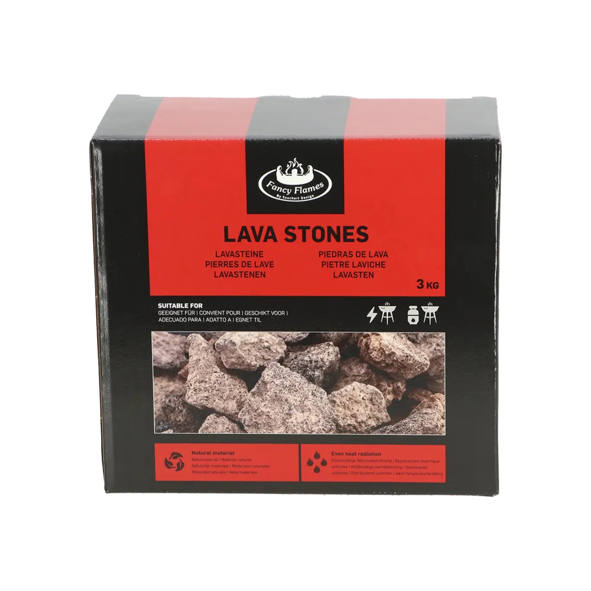 Lavasteiner 3 kg – For utendørs gasspeiser og griller