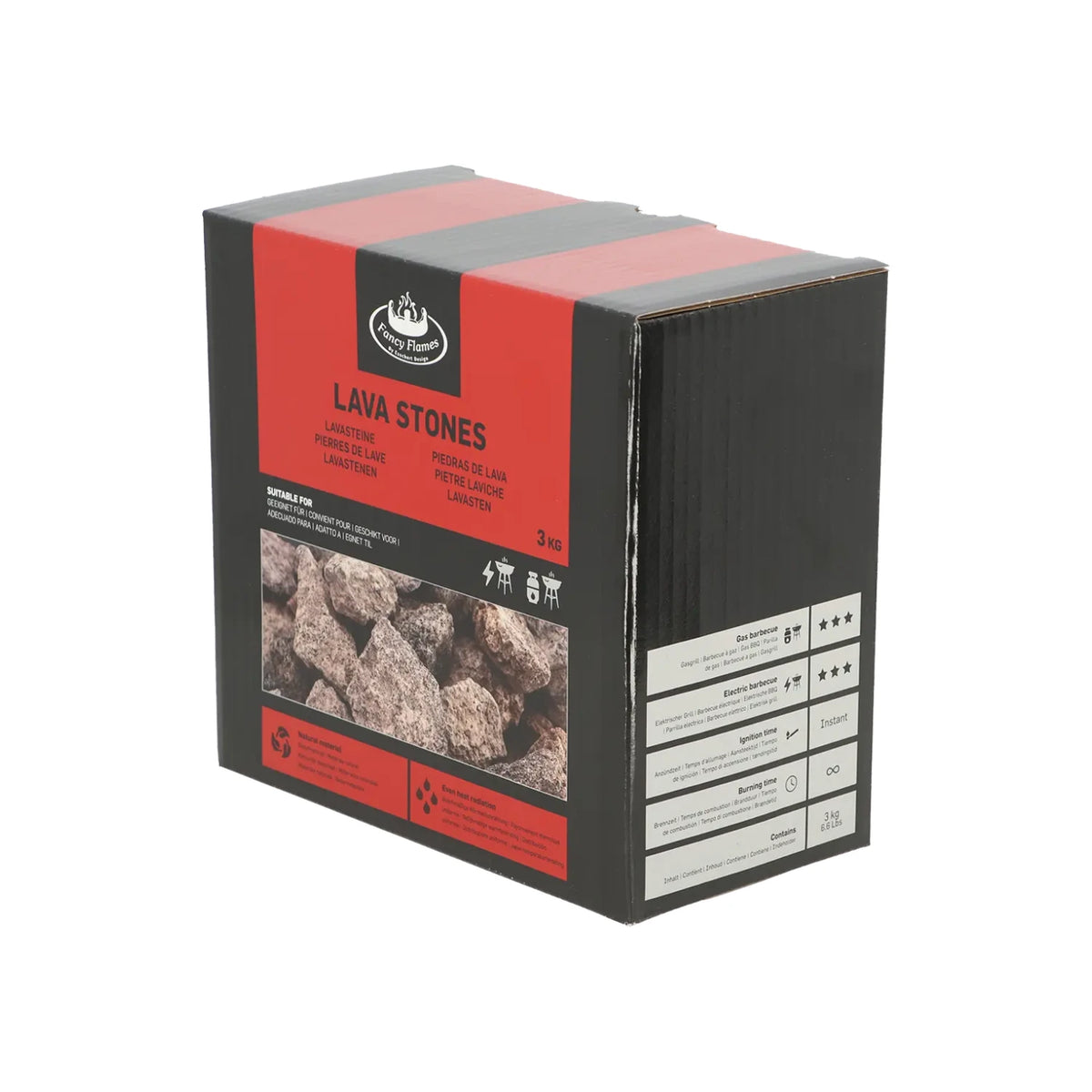 Lavasteiner 3 kg – For utendørs gasspeiser og griller