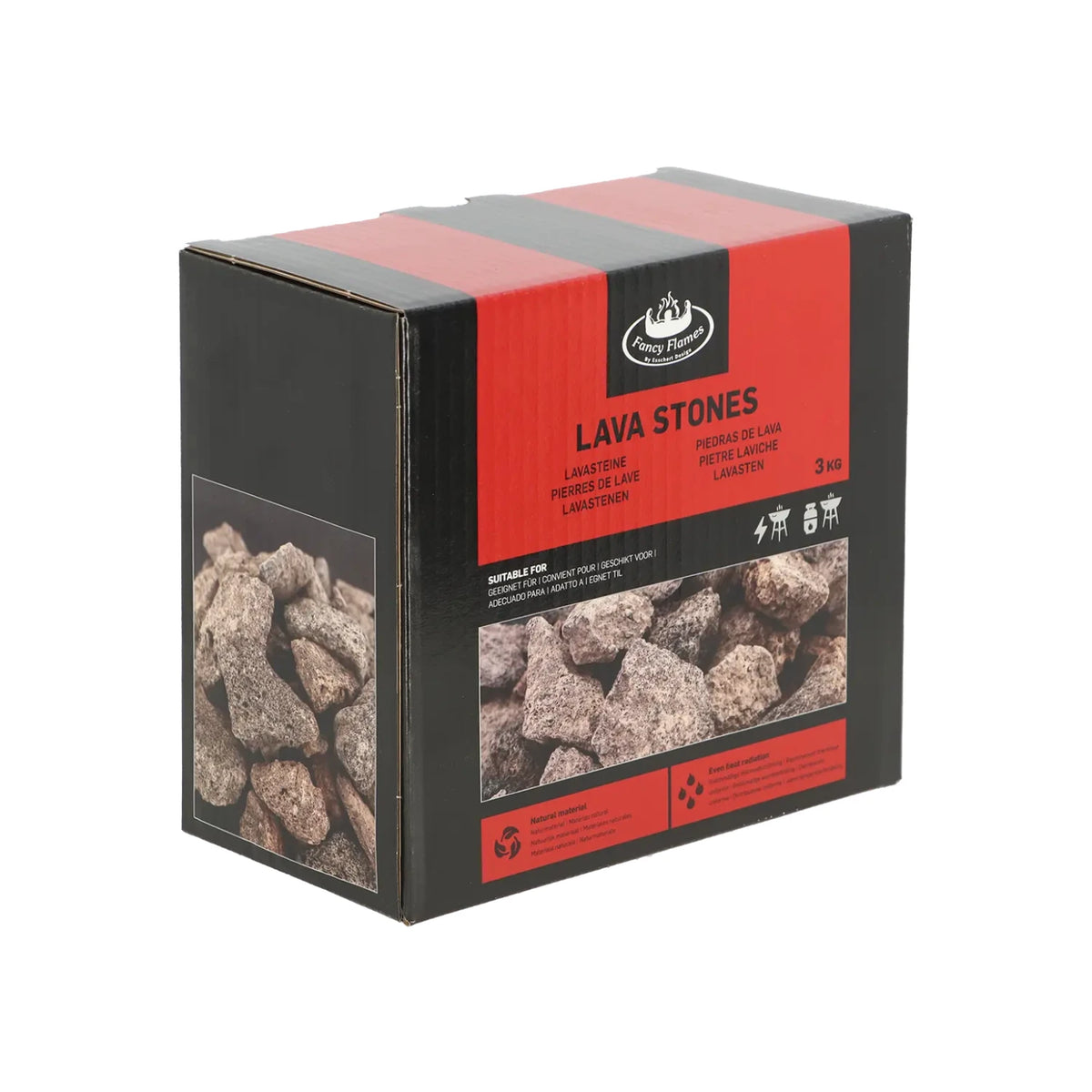 Lavasteiner 3 kg – For utendørs gasspeiser og griller