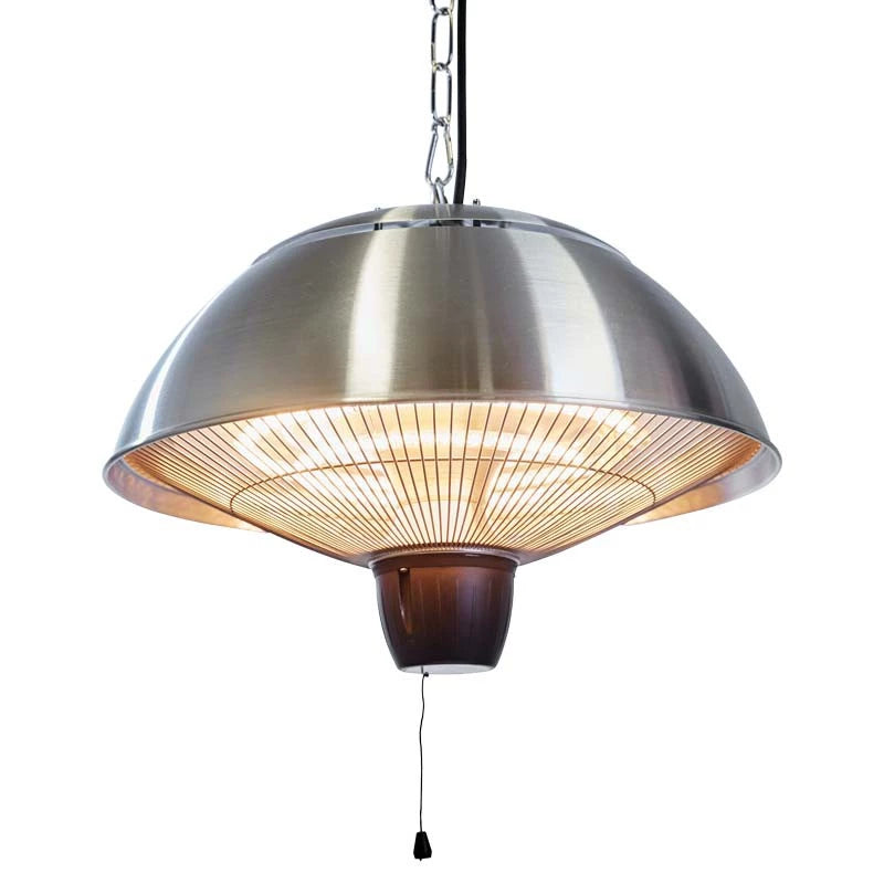 Terrassevarmer – 600/1500W – Ø42 cm – Sølv