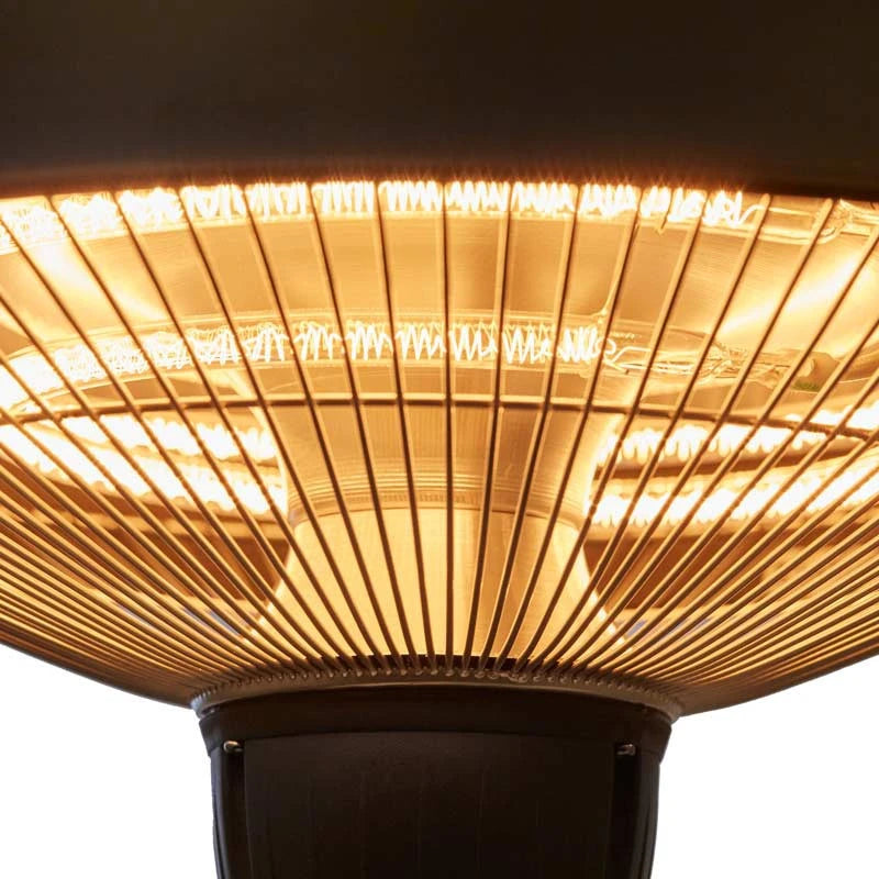 Terrassevarmer – 600/1500W – Ø42 cm – Svart