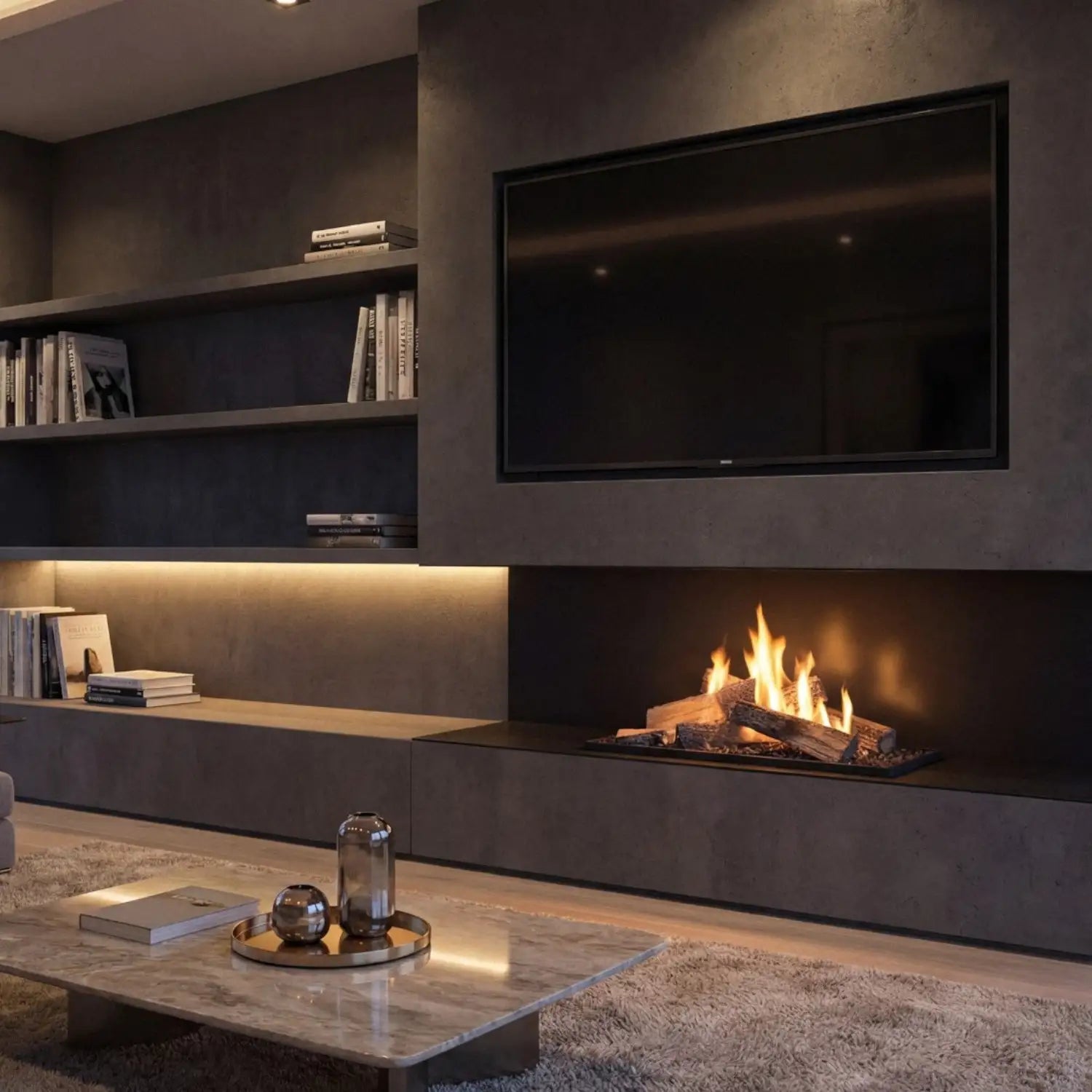 Planika FLA4 990 Logs – Fjernstyrt biopeisbrenner med realistiske vedkubber