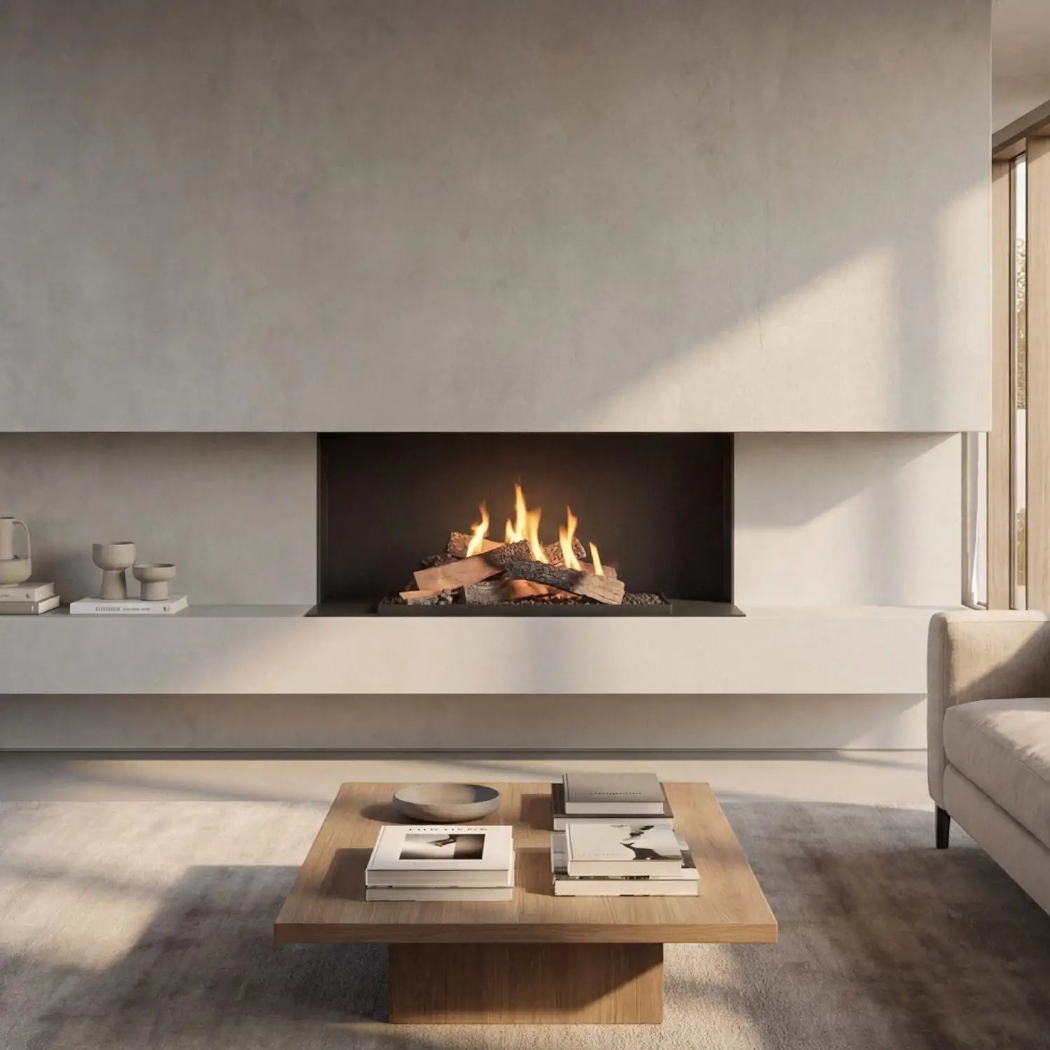 Planika FLA4 990 Logs – Fjernstyrt biopeisbrenner med realistiske vedkubber