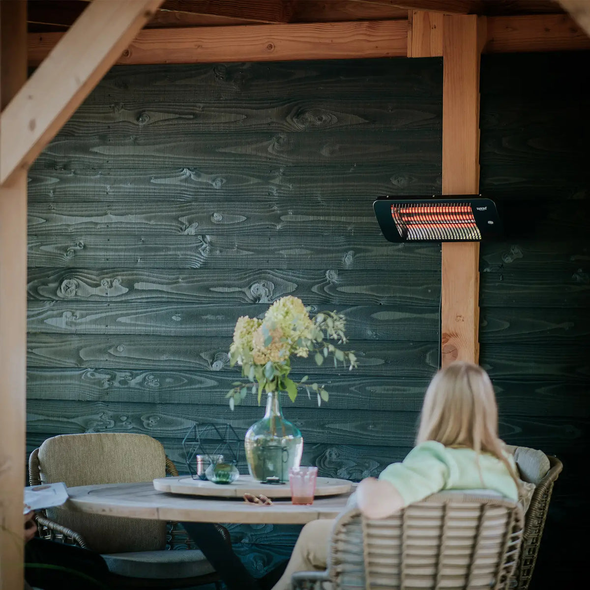 Elektrisk terrassevarmer på 2000 watt