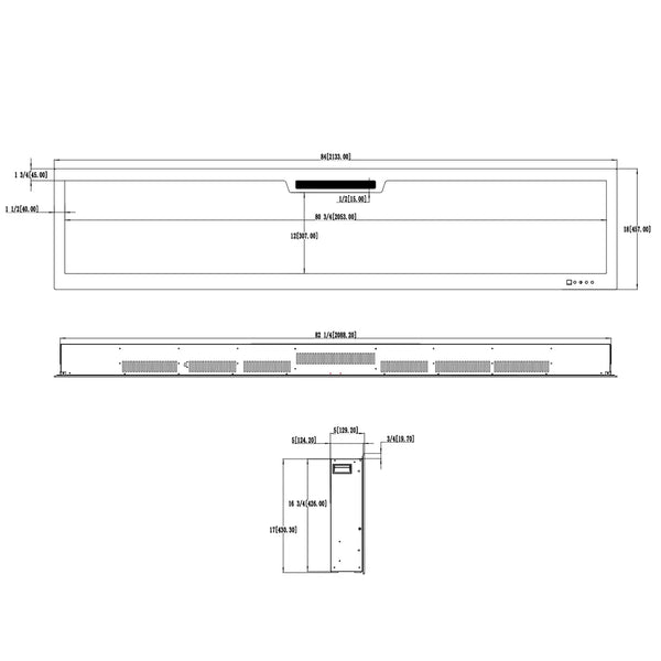 Elite 213,3 cm – Innebygd Elektrisk peis