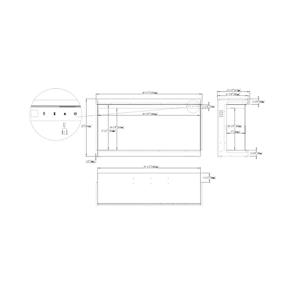 Superb 40 – Innebygd Elektrisk peis
