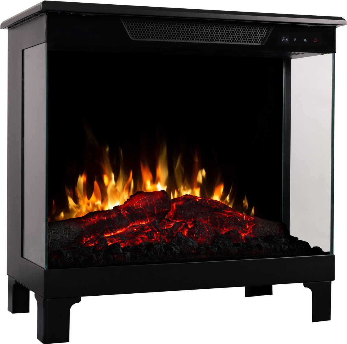 Tower 71 – Freestanding Electric Fireplace with 3-Sided Flame View