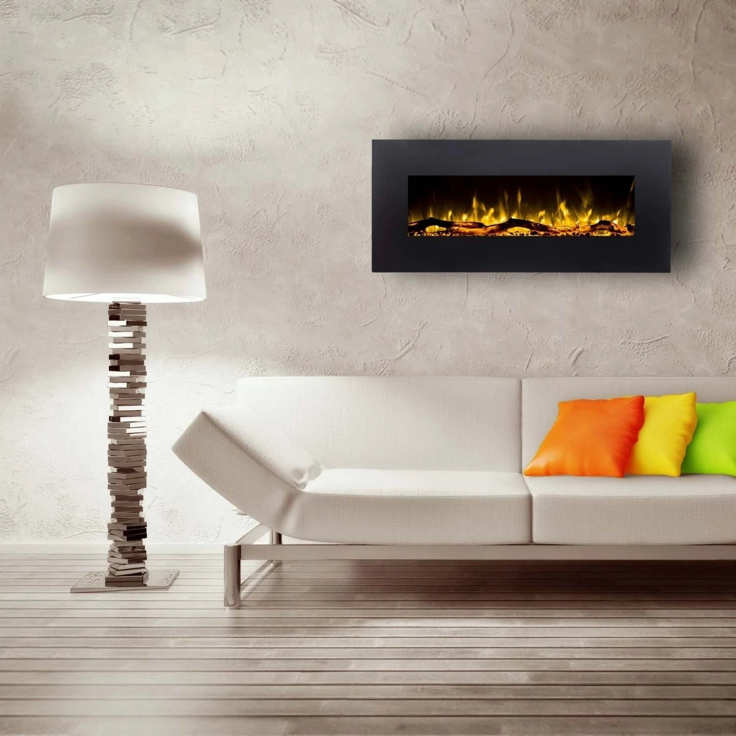 Albion 110 cm - Wall-mounted electric fireplace