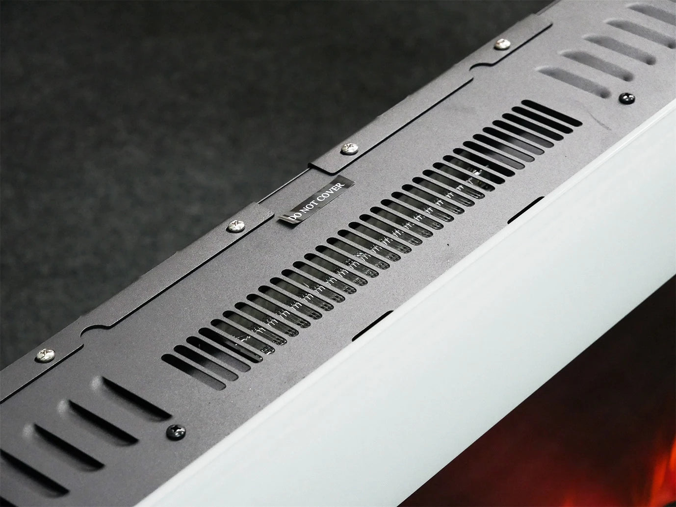 Azurite 127 cm - Hvit vegghengt elektrisk peis