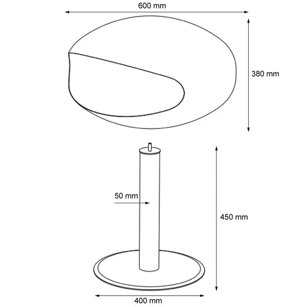 Cocoon Pedestal – Polert Stål