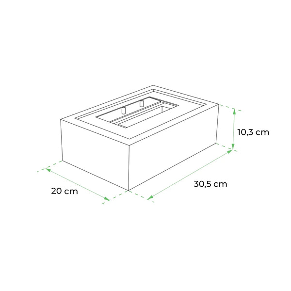 Bio Grate 30 cm – Frittstående biopeisinnsats