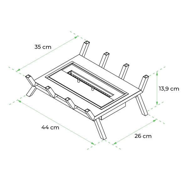 Rist M innsats med dekorativt treverk – 40 cm