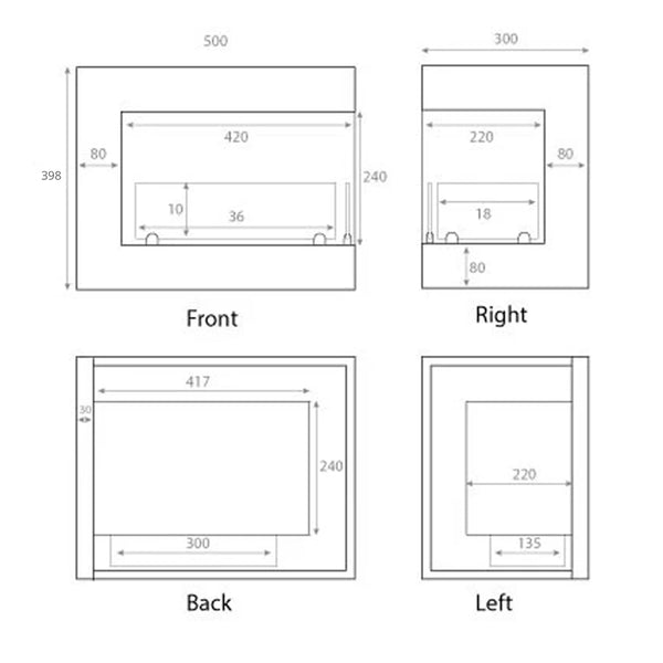 Hjørnebiopeis – Høyre – 50 cm
