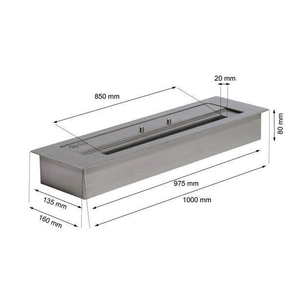 Bioetanolbrenner – 5 liter – 100 cm