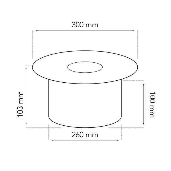 Rund utendørs brenner – 5 liter – Ø30 cm