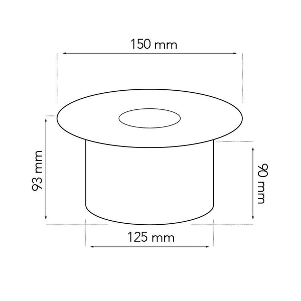 Rund utendørs brenner – 1 liter – Ø15 cm