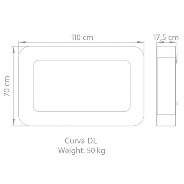 Curva DL vegghengt biopeis – Svart
