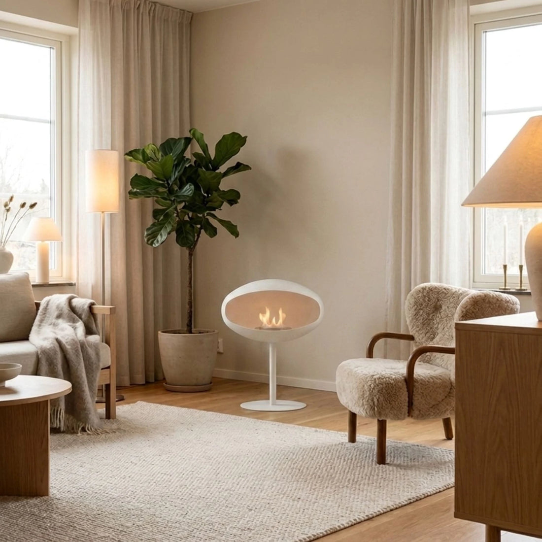 Cocoon Pedestal – Hvit