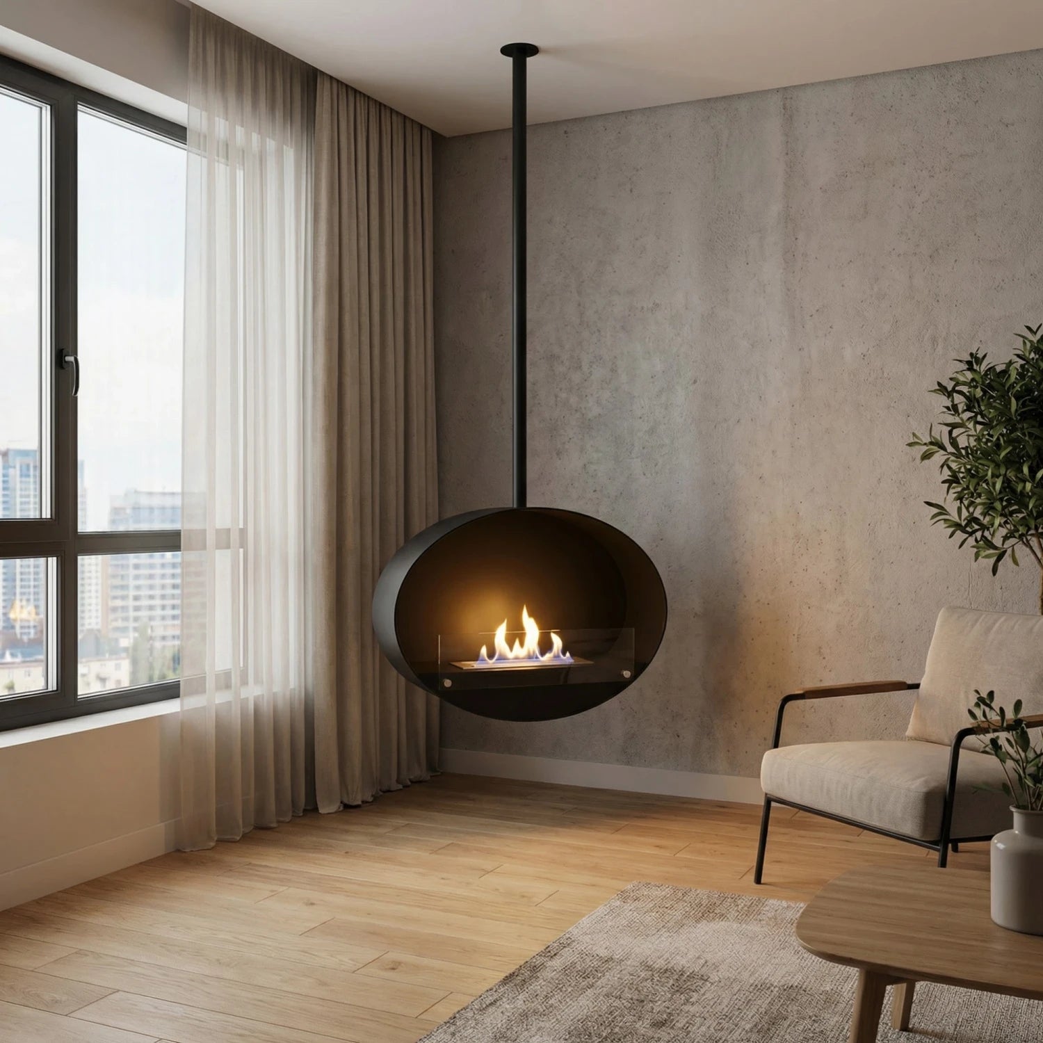 Halifax Takhengt biopeis – Svart – 80 cm