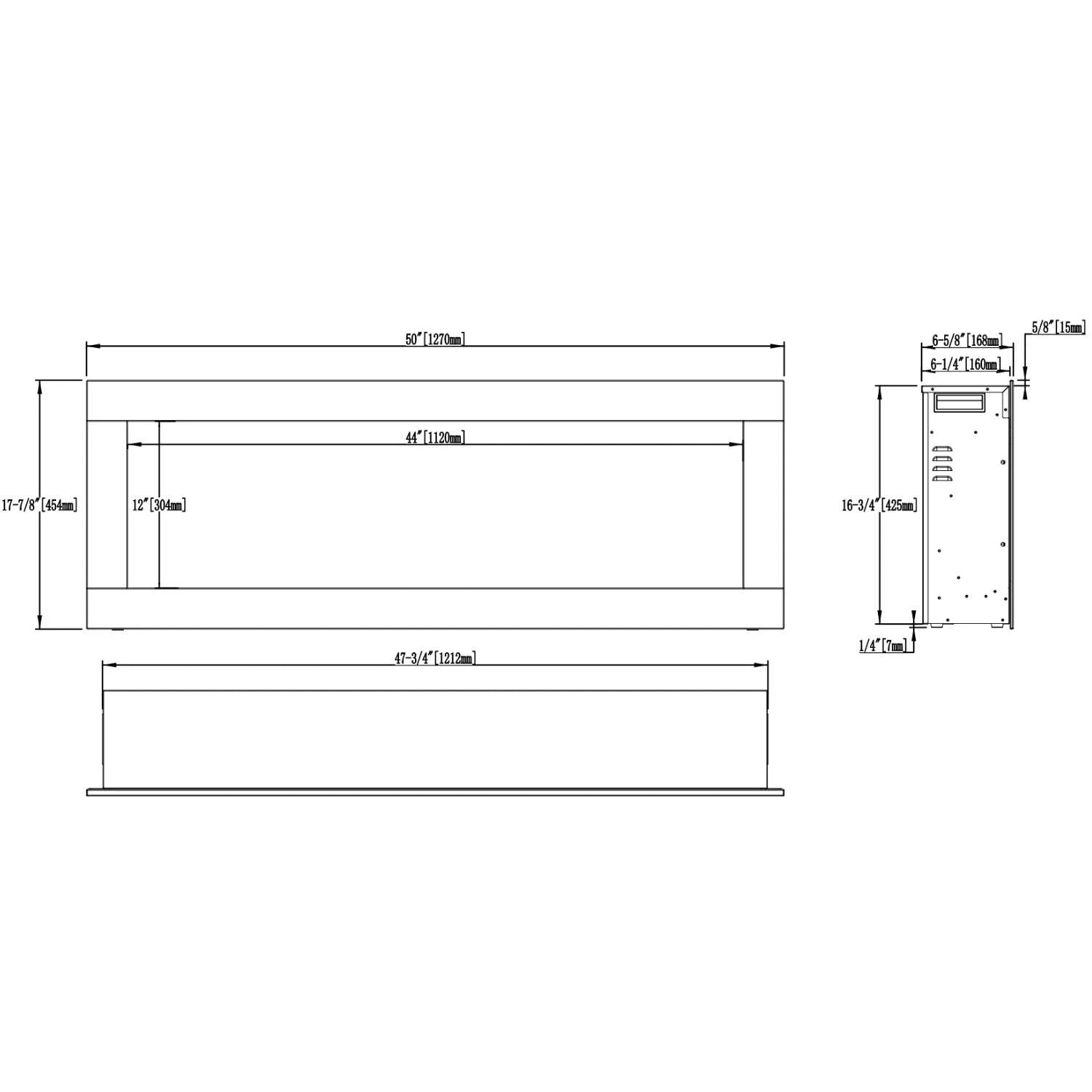 Aflamo Diamond 128 cm Electric Fireplace