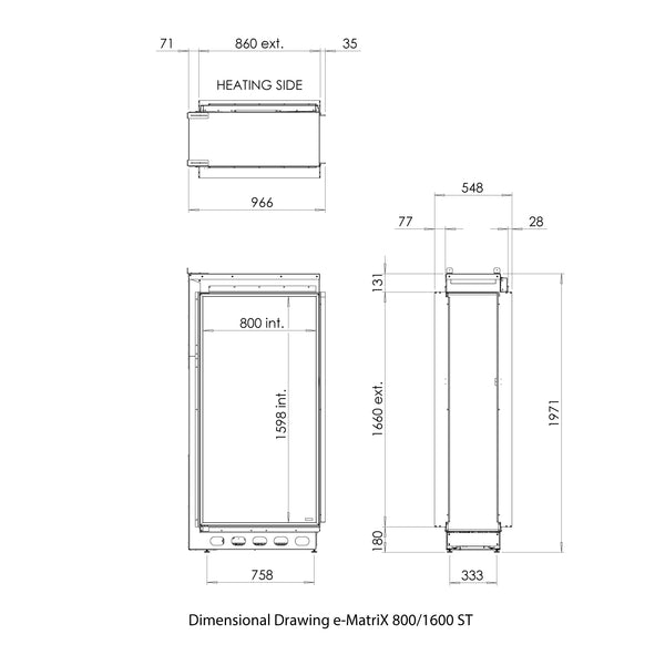 e-MatriX Vertical 800-1600 ST - Vanndamp Peis