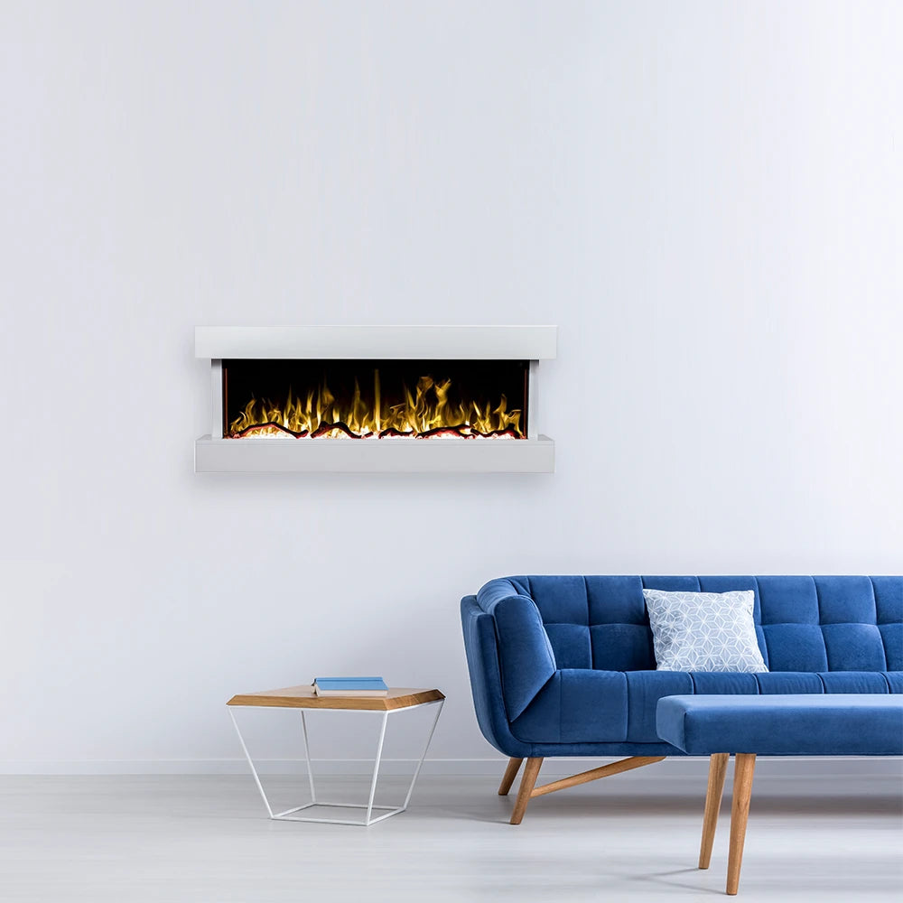Modena White Electric Fireplace